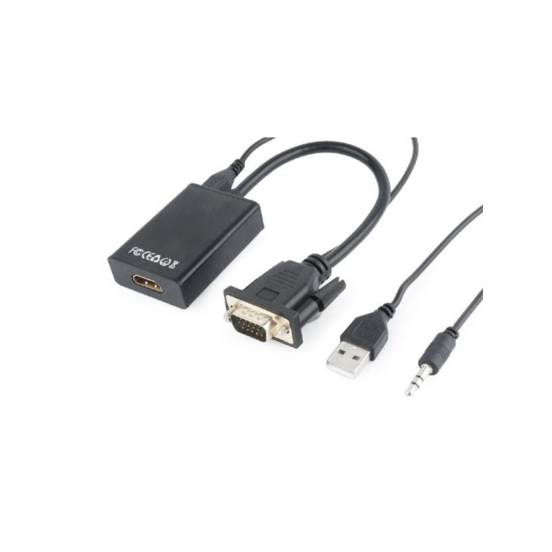Cable or adapter Gembird A-VGA-HDMI-01
