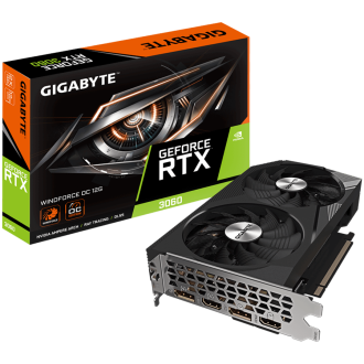 GIGABYTE Video Card NVidia GeForce RTX 3060 WINDFORCE 12G, GDDR6 12GB/192bit, PCI-E 4.0, 7680x4320 550W DisplayPort 1.4a *2 HDMI