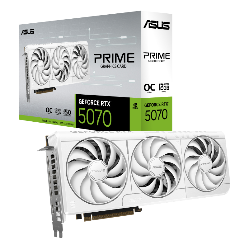 Grafička Asus GeForce® RTX 5070 12GB GDDR7 Prime White OC Edition