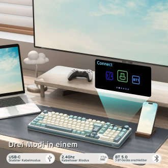 RK ROYAL KLUDGE S98-DE 96% QWERTZ Wireless Mechanical Keyboard