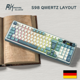 RK ROYAL KLUDGE S98-DE 96% QWERTZ Wireless Mechanical Keyboard