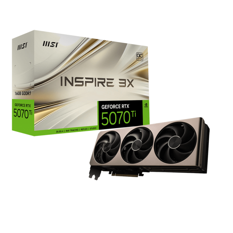 Grafička MSI GeForce® RTX 5070 TI 16GB INSPIRE 3X OC