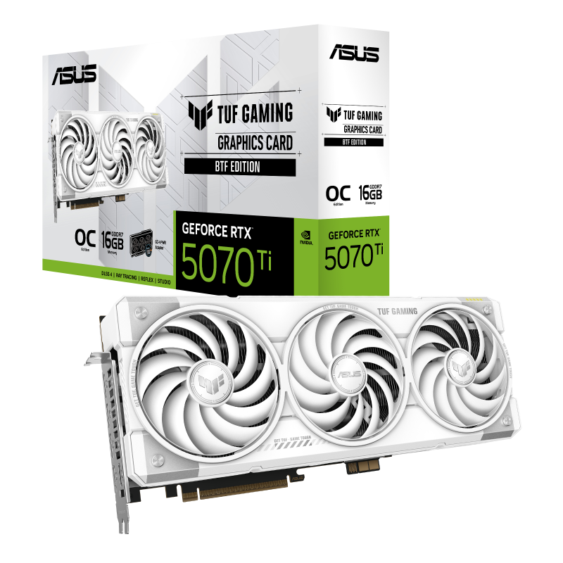 Asus GeForce® RTX 5070TI 16GB TUF Gaming BTF White OC Edition