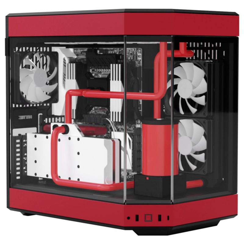 HYTE Y60 Midi Tower kućište za računalo , kaljeno staklo - crno/crveno