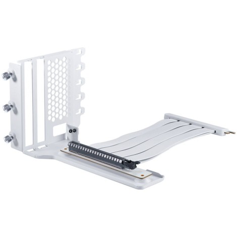 PHANTEKS Vertical GPU Bracket II + PCI-E 4.0 x16 riser ribbon cable, 22 cm - white