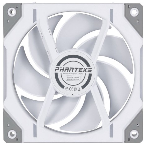PHANTEKS D30-120 PWM Ventilator s Regularnim Protokom Zraka D-RGB - 120mm, bijeli