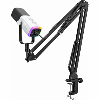 FIFINE AmpliGame AM8 USB/XLR Dynamic Microphone with RGB - White