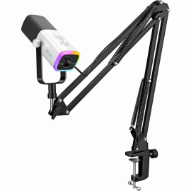 FIFINE AmpliGame AM8 USB/XLR Dynamic Microphone with RGB - White