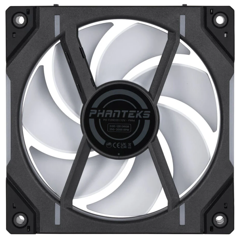 PHANTEKS D30 PWM Regular Airflow D-RGB fan - 120mm