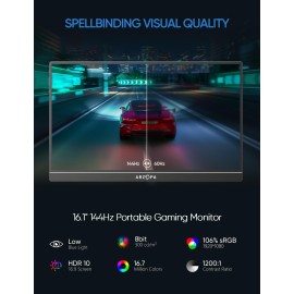 Arzopa Z1FC 144Hz Portable Gaming Monitor | 16.1" Screen