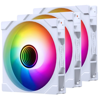 PHANTEKS M25 Gen2 PWM D-RGB Fan 3-Pack - Reverse Blade, 140mm