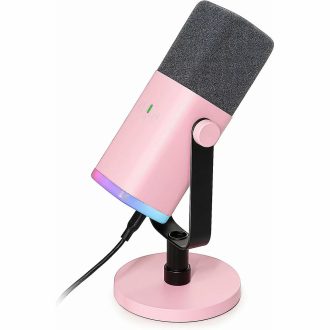 FIFINE AmpliGame AM8 USB/XLR Dynamic Microphone with RGB - White