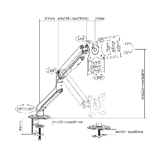 White Shark Stalak Desktop GMS-3207 Neferites i / 1