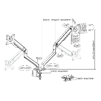White Shark Stalak Desktop GMS-3208 Neferites Ii / 2
