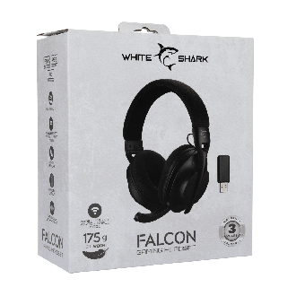 White Shark Headset WGH-2441 Falcon Black - Wireless