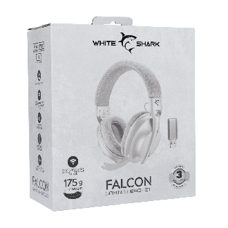 White Shark Headset WGH-2441 Falcon White/Grey -