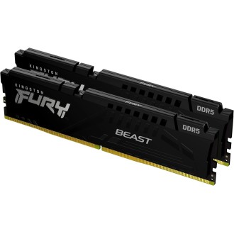 Kingston Technology FURY Beast 64GB 6000MT/s DDR5 CL36 DIMM (Set of 2) Black - KF560C36BBE2K2-64
