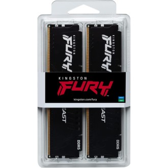 Kingston Technology FURY Beast 64GB 6000MT/s DDR5 CL36 DIMM (Set of 2) Black - KF560C36BBE2K2-64