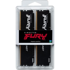 Kingston Technology FURY Beast 32GB 6000MT/s DDR5 CL36 DIMM (Set of 2) Black - KF560C36BBE2K2-32