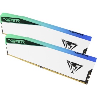 Patriot Viper Elite 5 RGB DDR5 Memory 6200 MHz UDIMM Kit 64GB (2 x 32GB) White