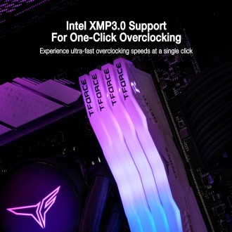 TEAMGROUP T-Force Delta RGB DDR5 Ram 32GB Kit (2x16GB) 7200MHz (PC5-57600) CL34 Desktop Memory White - FF4D532G7200HC34ADC01