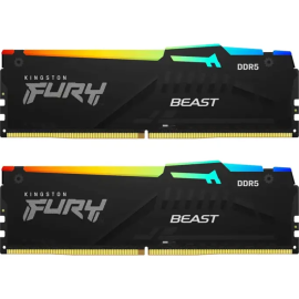 Kingston Technology FURY Beast RGB black memory 32 GB 2 x 16 GB DDR5 6000 MT/s 288-pin DIMM - KF560C30BBEAK2-32