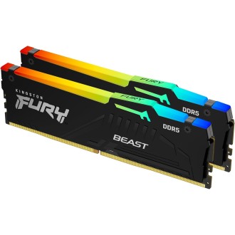 Kingston Technology FURY Beast RGB black memory 32 GB 2 x 16 GB DDR5 6000 MT/s 288-pin DIMM - KF560C30BBEAK2-32
