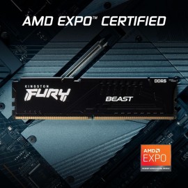 Kingston FURY Beast Black DDR5 16GB 6000MHz Memory PC-48000 Single Module AMD EXPO and Intel XMP KF560C30BBE-16