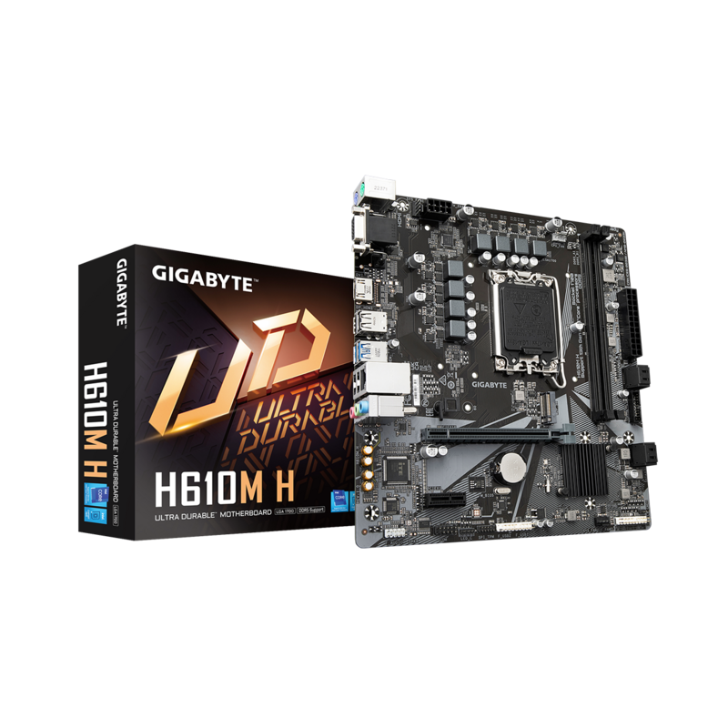 Gigabyte H610M H matična ploča, Socket 1700, 2x DDR4/2x DDR5, max. 128 GB, ATX/mATX