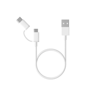Mi 2-in-1 USB Cable Micro USB to Type C 30cm white
