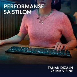 LOGITECH Gaming Keyboard G915 X Lightspeed Tactile, RGB, wireless, US Layout, black