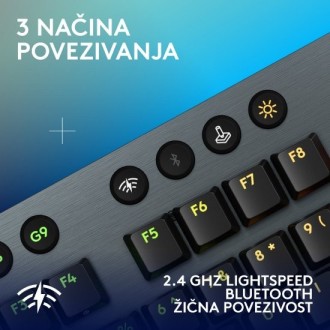 LOGITECH Gaming Keyboard G915 X Lightspeed Tactile, RGB, wireless, US Layout, black