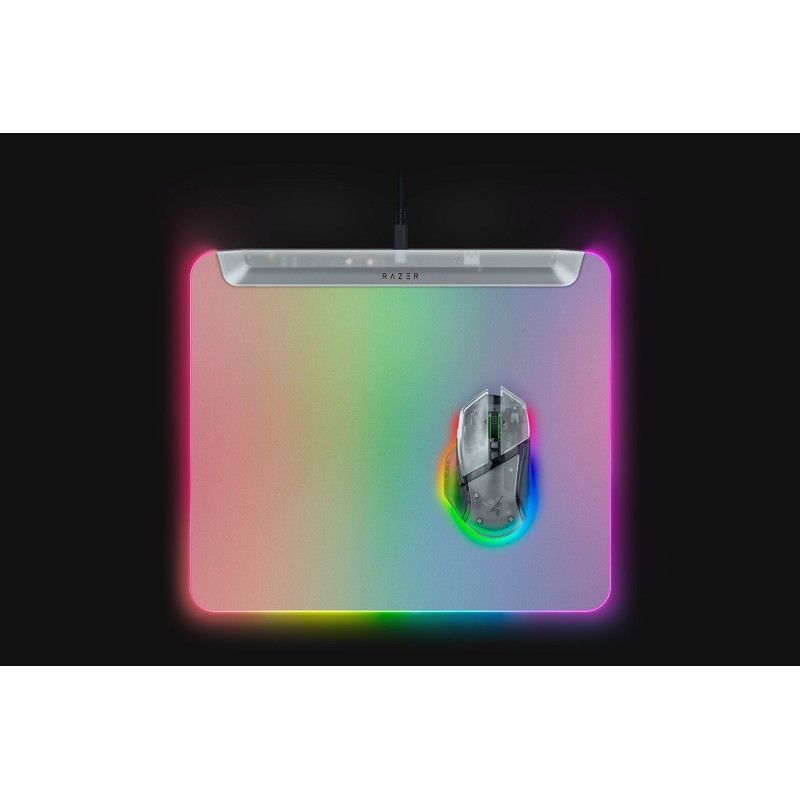 Razer Firefly V2 Pro Phantom White Fully Illuminated Gaming Mouse Mat