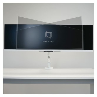 Nosač za monitor LC-POWER, bijeli LC-EQ-A49W