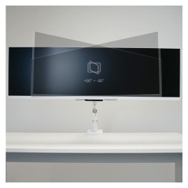 Nosač za monitor LC-POWER, bijeli LC-EQ-A49W