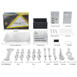 Napajanje 1000W SEASONIC Focus GX White Edition GX-1000 V4, ATX, 135mm vent., 80+ Gold, modularno, bijelo