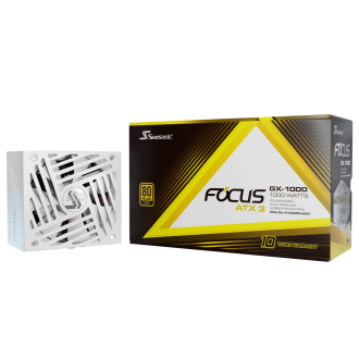 Napajanje 1000W SEASONIC Focus GX White Edition GX-1000 V4, ATX, 135mm vent., 80+ Gold, modularno, bijelo