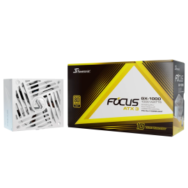 Napajanje 1000W SEASONIC Focus GX White Edition GX-1000 V4, ATX, 135mm vent., 80+ Gold, modularno, bijelo