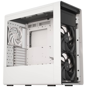HAVN BF 360 Flow PC Case, Midi Tower, E-ATX, Tempered Glass - White