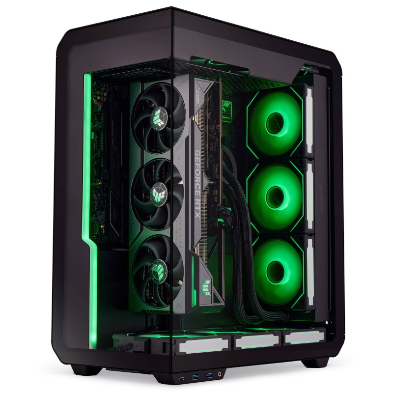 Ssupd Xhuttle PC case, mid tower, ATX, RGB, tempered glass - black