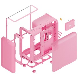 HYTE X50 Midi Tower - Strawberry Milk