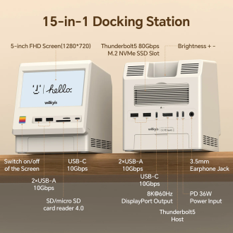 WOKYIS Mac Mini M4 Retro Dock with 80Gbps SSD Enclosure