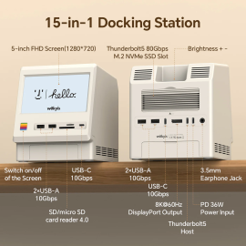 WOKYIS Mac Mini M4 Retro Dock with 80Gbps SSD Enclosure