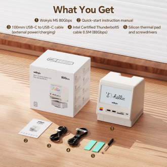 WOKYIS Mac Mini M4 Retro Dock with 80Gbps SSD Enclosure