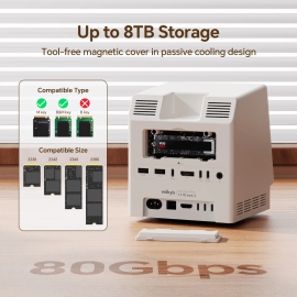 WOKYIS Mac Mini M4 Retro Dock with 80Gbps SSD Enclosure