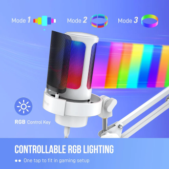 FIFINE AmpliGame A8 USB Condenser Microphone with RGB Pink