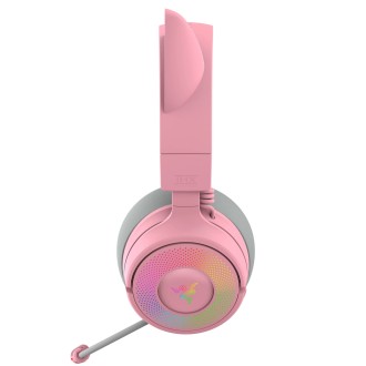 Razer Kraken Kitty V3 Pro wireless gaming headset, Chroma RGB - quartz
