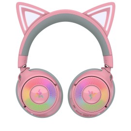 Razer Kraken Kitty V3 Pro wireless gaming headset, Chroma RGB - quartz