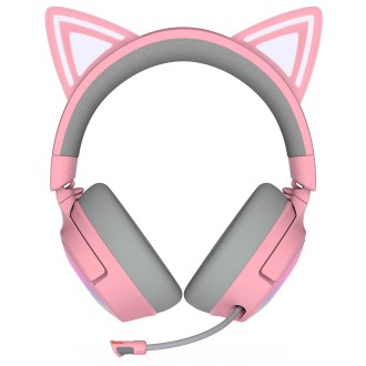 Razer Kraken Kitty V3 Pro wireless gaming headset, Chroma RGB - quartz