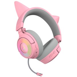 Razer Kraken Kitty V3 Pro wireless gaming headset, Chroma RGB - quartz